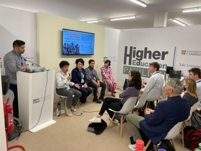 Ohio State students at a Youth and the Role of Universities in Fostering Climate Solutions session