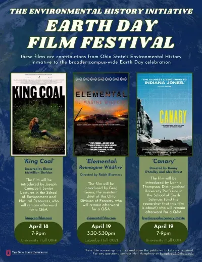 2024 EHI film festival series flyer depicting three individual film posters