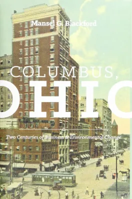 Book cover of Columbus, Ohio depicting a historical view of downtown Columbus