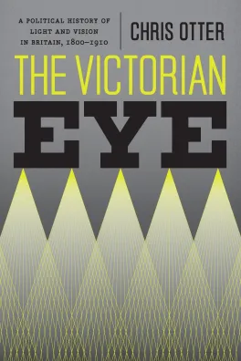 Book cover of The Victorian Eye depicting white and yellow overlapping triangle on a gray background